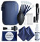 Vexko Kit de Nettoyage pour Appareil Photo Reflex numérique | Pochette de Voyage, Solution nettoyante pour Objectif et lingettes, Chiffons de Nettoyage en Microfibre, Embout d'air, tampons et Plus