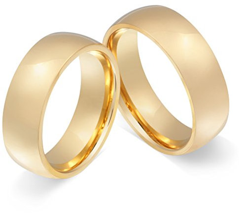 Juwelier Schönschmied - Unisex Freundschaftsringe Partnerringe Eheringe Goldini Edelstahl 52-62 107HHac - Kostenlose Wunschgravur mit AMAZON KONFIGURATOR online gestalten!