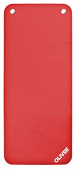 Oliver – rutschfeste Sportmatte mit Quer-Rillen & Ösen zum Aufhängen – extra dicke Yogamatte für Yoga, Pilates, Gymnastik & Fitness – Gymnastikmatte Fitnessmatte (140 x 60 x 1,5 cm | Rot)