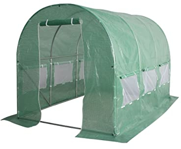 TrendLine Ersatzplane Gewächshaus 300 x 200 x 200cm 6 Fenster Gewebefolie