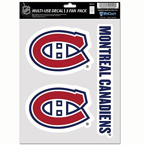 Wincraft Montreal Canadiens Multi-Use NHL Aufkleber-Set (3 STK.)