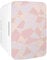 Cooluli 10L Mini Fridge for Bedroom - Car, Office Desk & Dorm Room 12v Portable Cooler Warmer Food, Drinks, Skincare, Beauty Makeup AC/DC Small Refrigerator with Glass Front, Fractal Pink