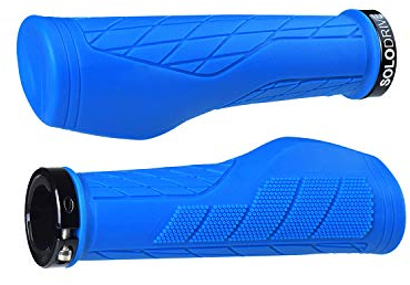 SOLODRIVE Fahrradgriffe Ergonomisches, MTB Griffe aus rutschfestem Gummi, Single Lock-on Fahrrad Griffe/lenkergriffe, Softe Handgriffe Geeignet für E-Bike, Trekkingrad, Mountainbike, Tourenrad (Blau)