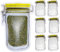 Reusable Mason Jar Bottles Bags,30 PCS Mason Jar Zipper Bags Fresh Bags, Airtight Seal Food Storage Bags Snack Saver Container Leak-Proof Zip-Lock Bags for Travel Camping Picnic,Yellow