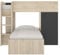 DEKIT GRUPO RIMOBEL MOVE - Cama tren para dormitorio con doble montaje y con dos camas - Grafito / Natural - 191x150x255 cm