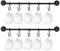 Mkono Becherhalter, Wandmontage, Kaffeetassenregal, Aufhänger, modernes Metall-Wandregal mit 10 Tassenhaken, rustikale Utensilien, Teetassen, Aufbewahrungs-Organizer für Küche, Esszimmer, Café, Bar,