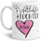 Keramik Tasse - Weltliebste Tochter - zum selbst gestalten mit Name - Geschenk für die beste Tochter - Weiß, 300 ml