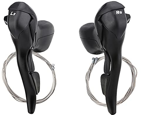 1 Paar Rennrad Schalthebel, 3 x 9 27 Speed Geschwindigkeit Dual Control Schalthebel für Mountainbike Lenker Bremshebelgriffe zum Radfahren (L3 x R9 Speed)
