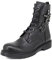 QUEEN HELENA Stivali Anfibi di Pelle Stivaletti con Lacci Plateau Casual Comodi Invernali Donna IFL20-2360 (Nero, Numeric_38)