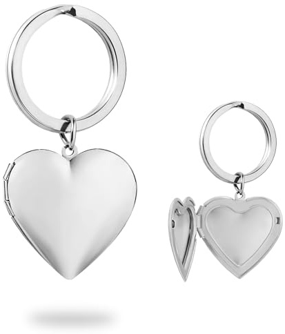 PHOCKSIN Locket keychain Cute Heart Locket that holds Pictures Photo Picture Keychain Gifts for Men Women Girls Lockets