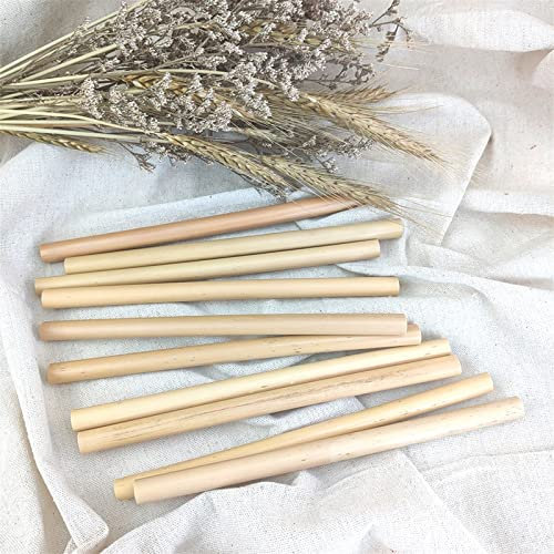 10pcs Pailles de bambou naturelles Réutilisable Eco-respectueuse de l'environnement Pailles de cuisine Straws de bambou respectueux de l'environnement naturel