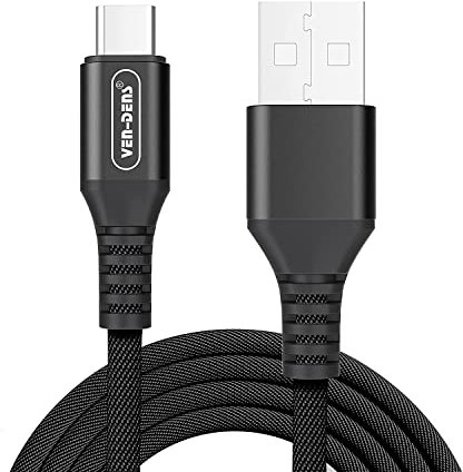 3A USB C Charger Cable [1.5M] Nylon Braided USB C Charger Cable Fast Charge Charging Cable For Samsung Galaxy A07/A17/A16 5g/S24 FE/A35/A55/A53/A33/A05s/A15/A15 5G/A25/A23/A23 5G/A13/A14 5G (Black)