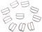 Easnea BH-Haken – 10er-Pack BH-Träger-Haken, Ersatz-Haken für Badeanzüge, Dessous, BHs, transparent, 15 mm breit