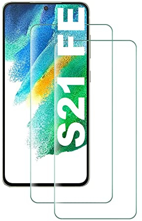 [2 Stück] Panzer Schutz Glas kompatibel mit Samsung Galaxy S21 FE 5G Schutzfolie Displayschutzfolie [Blasenfrei] [HD] [Kompatibel mit Handy Hülle] [9H Härte] [2.5D Rand] [Anti-Kratzen]