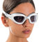 AqtivAqua Schwimmbrille Herren Damen Schwimmbrillen Erwachsene Kinder DX-S (Weiß weiß, Getönte)