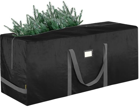 BALEINE 7.5 ft Extra Large Christmas Tree Storage Bag - Heavy Duty with Reinforced Handles and Dual Zippers for Wide Opening (Black)