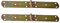 BRESKO Kistenband Scharniere Möbelband Möbelscharniere Tischband Truhenband Beschlag gelb galvanisiert verzinkt (2 Stück - 300x38 mm)
