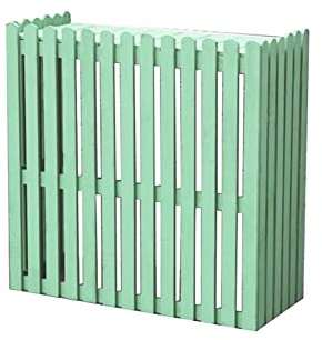 Klimaanlage Zaun Screen Holz, Split Air Conditioner Abdeckungen Für Außengeräte, Außen Zum Ausblenden Klimaanlage (Farbe : Green-a, Größe : 120x60x109)