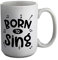 Shopagift Born to Sing Singing Music Note White 15oz Large Mug Gift Cup