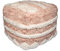 Qiyano Pouf rund im Boho-Stil aus weicher Neuseelandwolle mit Fransen und Quasten Naturmaterial handgefertigt Bohemian-Stil Ethno Hocker Wohnzimmer Schlafzimmer Garderobe Farbe: Rosa