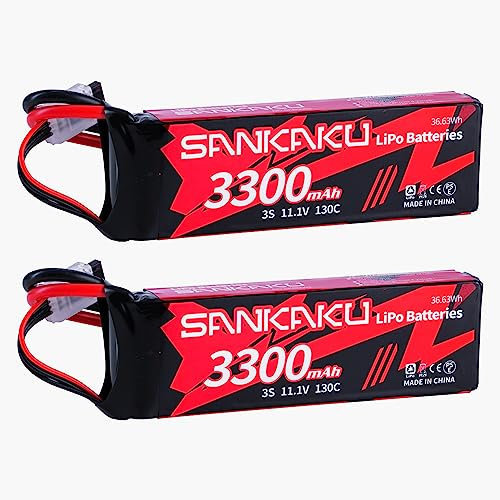 SANKAKU 130C 3300mAh Lipo Batterie 3S 11,1V Connecteur XT60 pour RC Buggy Véhicules Voiture Camion Réservoir Bateau RC Hobby 2pcs