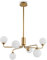 Maytoni Moderne Kronleuchter Alexis 6 xG9 excl. Mattgold aus Glas, Metall Energieeffizient 40W für Küche, Schlafzimmer, Wohnzimmer, Esszimmer, Lobby
