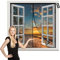 Zanzariera Finestra Estensibile 60x150cm Nero Zanzariera Porta Finestra Si Chiude da Sola Totalmente Magnetica per Legno Ferro Porte in Balcone