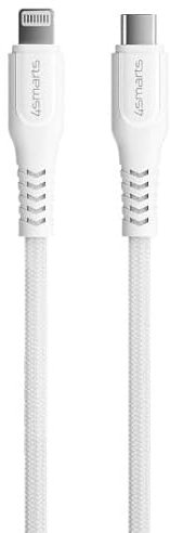 4smarts 465592 cable Lightning 1.5 m Silver, White