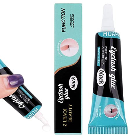 Amesor Colle Cils, Adhésif Super Puissant pour Les Cils, Colle à Cils Transparente pour Faux Cils Colle à Cils à Tenue Super Forte pour Yeux sensibles Colle à Cils imperméable