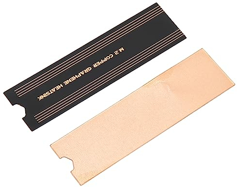 Septpenta Laptop Nvme M.2 Kühlkörper, Kupferkühlkörper mit Graphenbeschichtung, Hochleistungs SSD Kühler mit Wärmeleitpad für Laptop PC(0,15 mm)