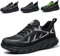 Zapatos de Seguridad Hombre Zapatillas Trabajo Mujer Comodo Ligero Calzado de Seguridad con Punteras de Acero Transpirable Negro 44