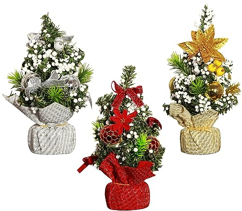 Weihnachtsbaum, 3 Stück Weihnachtsbaum, Mini Kunstweihnachtsbaum, Tisch-Weihnachtsbaum, Weihnachtsdeko, Material PVC, DIY Weihnachtsbäume Fensterdekoration