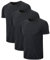 YUSHOW 3er Pack Sport Tshirts Herren Funktionsshirt Schnelltrocknend Mesh Atmungsaktive Sportshirt Kurzarm Trainingsshirt Fitness Laufshirt t Shirts Männer,Schwarz(3er Pack),L