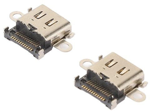 Annadue Porta di Ricarica di Tipo C per Console di Ricambio da 2 Pezzi per Lite HDH‑001, Porta Presa per Caricabatterie per Connettore Dock Console USB C.