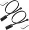 KUOQIY 2 Piezas 4 Way Ventilador Hub Splitter, PWM Fan Hub Ventilador Hub Splitter Cable, PC CPU Enfriamiento 4 PIN 3 PIN Ventilador Cable de Alimentación, para Ventilador CPU 3pin/4pin