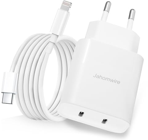 USB C Ladegerät, 2-Port 20W Netzteil Stecker Adapter für Apple iPhone Mit Lightning Ladekabel 2M, [MFi-Zertifiziert] Ladestecker für iPhone 14 Pro Max, Plus, Mini, iPad