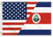 Costa Rica, USA-Flagge, Freundschaftsflagge, mittelgroß, 60 x 90 cm, 150D Costa-Rica-Banner, doppelseitiger Druck, amerikanische Dekoration für Terrasse, Garten, mit Messingösen