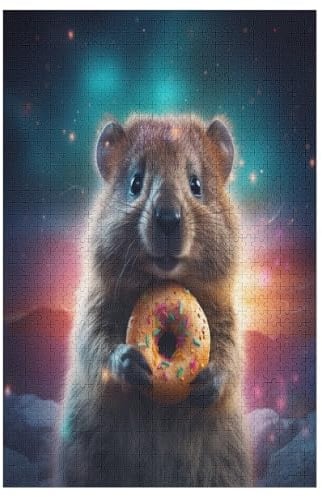 Quokka Holzpuzzle 1000 Teile, Knobelspiele Für Erwachsene, Teenager, Puzzles Unmögliche - Kinder Puzzle Zimmer Deko (78×53cm)