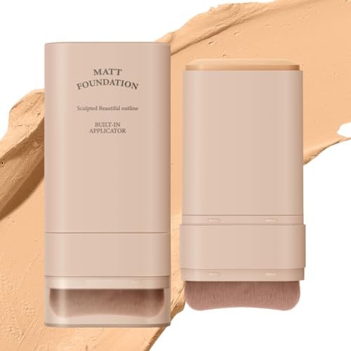 KARLOR Foundation Stick with Brush - Light Concealer Pen, Liquid Foundation Cream for Mixed Complexion (03 Natural Beige)
