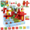 128 Stück Magnetische Bausteine,Bauen Magnetische Blöcke Welt,Magnetic Building Blocks,Magnetisches Spielzeug für Jungen und Mädchenim,Montessori Spielzeug ab 3Jahre Geschenk für Kinder（2.5CM/Stück)