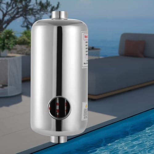YEITBY Échangeur de chaleur pour piscine, design sans réservoir, convient aux piscines, jacuzzi, chauffages de baignoire (60 KW)