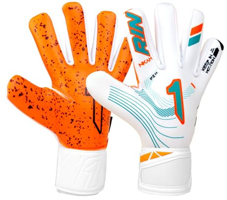 Guante de portero Rinat Nkam W/G AS, Junior, Unisex, Blanco Verde, Talla 6