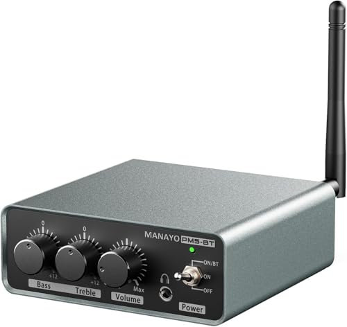 Bluetooth Phono Preamp, Phonograph Turntable Preamplifier with RCA Input, RCA/Bluetooth Output, Phono Preamp for Vinyl Record Player with Phono and Line Level Output Switch with 36db/4db Gain