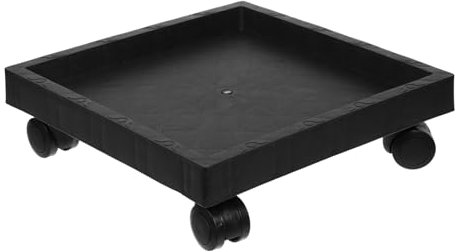 ibasenice Bandeja Cuadrada para Macetas con Ruedas Palet De Jardín con Soporte para Plantas Plato De Goteo para Macetas Cuadradas para Terraza y Interior