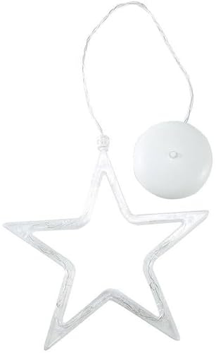 Brightium Colgante - colgante a pilas con ventosa en forma de estrella, luz blanca cálida, diseño decorativo ideal para interiores.*