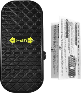 Aumotop Volume Expression Gitarrenpedal Silent Buffer Metallgehäuse für Gitarre Bass Musiker ABS Schwarz 1 Stk