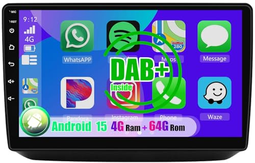 Android CarPlay Radio para Skoda Fabia 2 2007-2014 10 Pulgada Touchscreen 2 DIN Autoradio con Android Auto Navegación GPS FM Bluetooth Wi-Fi Cámara Trasera(8+128GB 8Core)