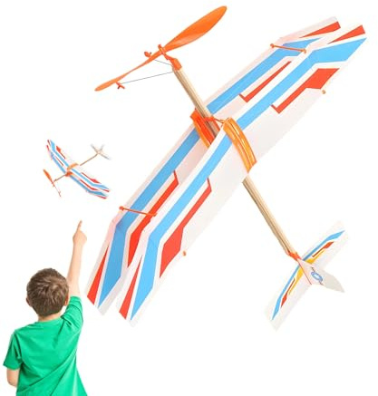 fbgnfihi Airplane Model - Flying Glider Toys - Rubber Band Airplane Kit,for Garden Camping Outdoor Sports Kids Boys Girls Adults Students