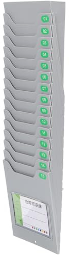 HONMEET Présentoir Mural pour Cartes de Pointage Réutilisable en Plastique Porte Carte Métal Support Pratique pour Entrepôts et Salles de Classe pour Organisation de Bureau
