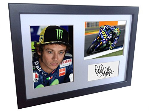 Kitbags & Lockers Valentino Rossi handsigniertes Foto A4 Rahmen Modern Wandbild Wohnzimmer